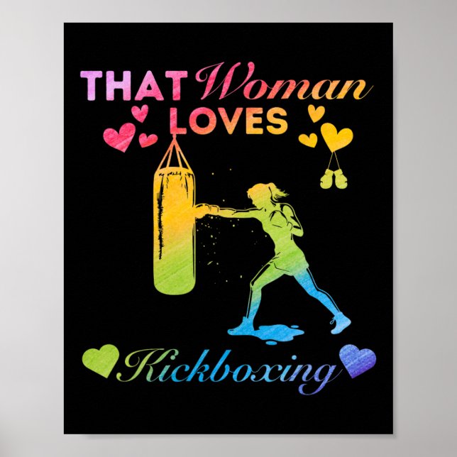 Den kvinnan älskar kickboxning poster (Framsidan)