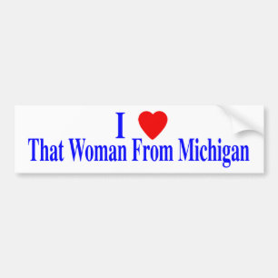Den kvinnan från Michigan Bildekal
