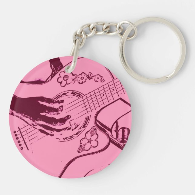 Den kvinnliga gitarren räcker rosor inverterat (Baksidan)
