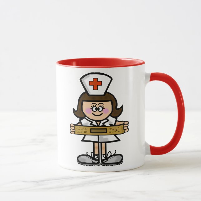 Den kvinnliga sjuksköterskamuggen skräddarsy det! mugg (Höger)