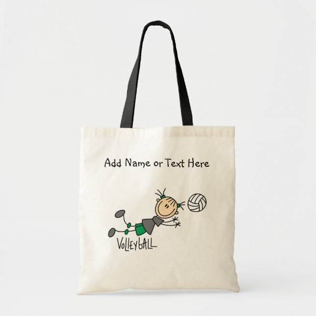 Den kvinnliga volleybollspelare hänger lös tygkasse (Framsidan)