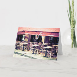 Den LaBoheme Paris cafen noterar kortet Kort