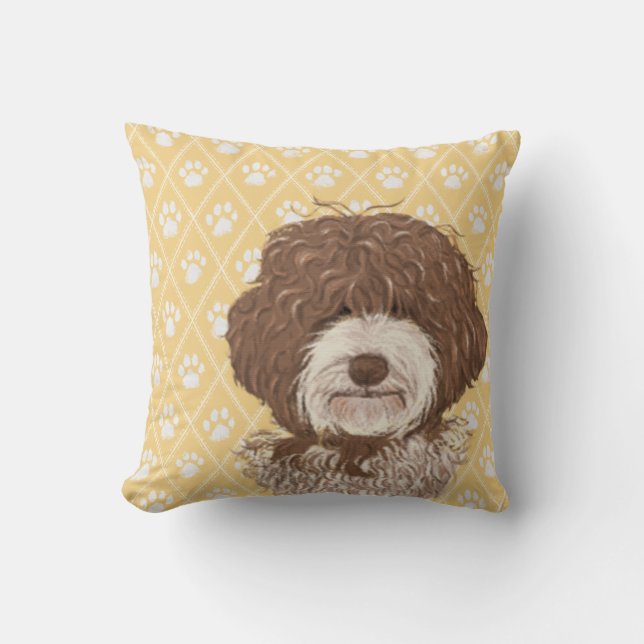 Den Labradoodle hunden kudder/Labradoodle kärlek Kudde (Framsida)