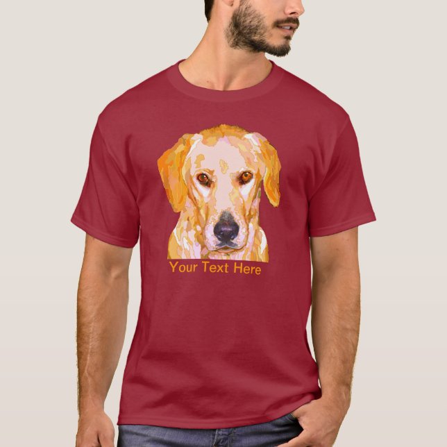 Den Labrador retrieveren, i att blända, gulnar att Tee (Framsida)