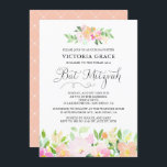 Den läckra vattenfärgen blommar bat mitzvah inbjudningar<br><div class="desc">En elegant och en kvinnlig blom- bat mitzvah inbjudan som presenterar vattenfärgpastellblommor,  och ett nyckfullt skrivar. Denna inbjudan är perfekt för den bat mitzvah våren och sommaren.</div>