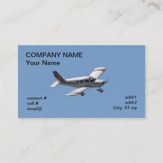 den låga vingen tänder flygplan visitkort