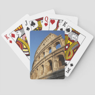 Den låga vinkeln beskådar av Colosseum Spelkort