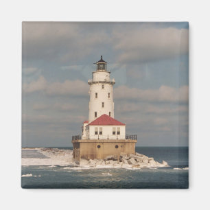Den Lake Michigan fyren kvadrerar magneten Magnet