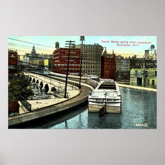 Den längsta akvedukten på Erie-kanalen Poster (Framsidan)