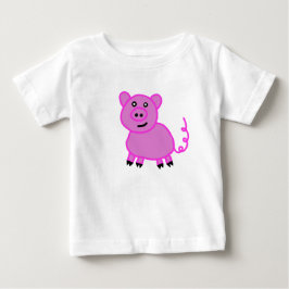 Den långstjärtade söta rosa grisen t shirt