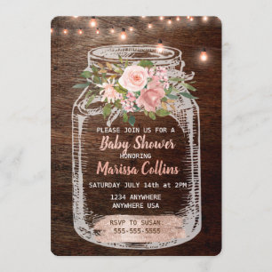 Den lantliga baby shower, Masonburk tänder den Inbjudningar