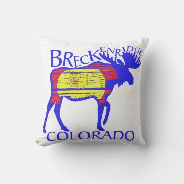 Den lantliga Breckenridge Colorado flaggaälgen Kudde (Framsida)