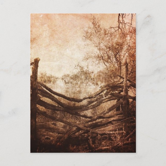 Den lantliga höstnedgången landskap det lantliga vykort (Framsida)