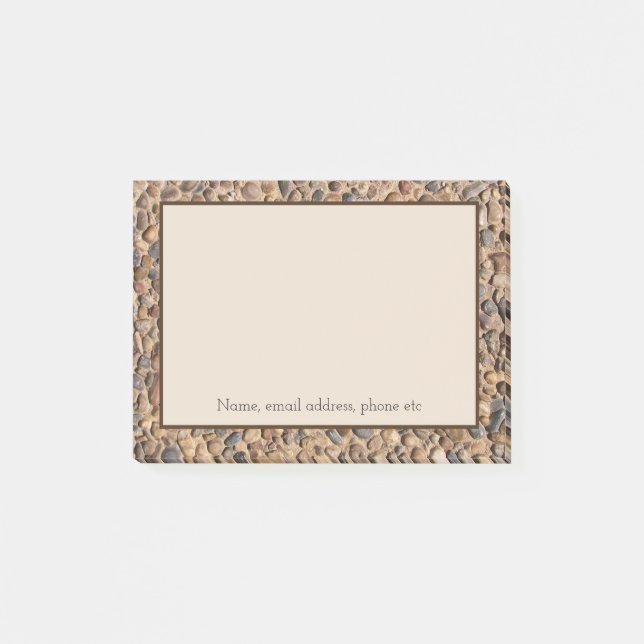 Den lantliga pebblen stenar fotoet med post-it block (Framsida)