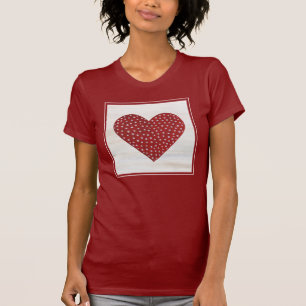 Den lantliga polkaen pricker valentinhjärta t shirt