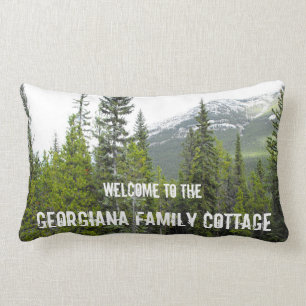 Den lantliga skog- och bergstugavälkomnandet lumbarkudde