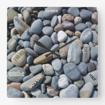 Den lantliga texttal & småsten kvadrerar väggen