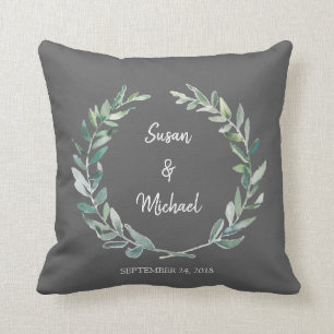 Den lantliga vattenfärgen lämnar bruden och kudde