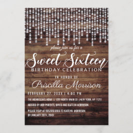 Den lantliga Wood hängande diamanten tänder sötsak Inbjudningar