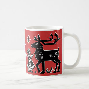Den Lapland flickan rymmer renen Kaffemugg