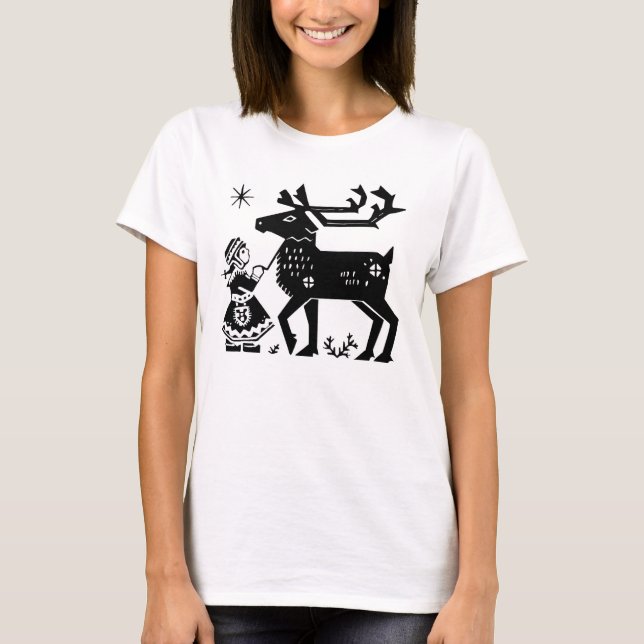 Den Lapland flickan rymmer skjortan för rendamer T T-shirt (Framsida)