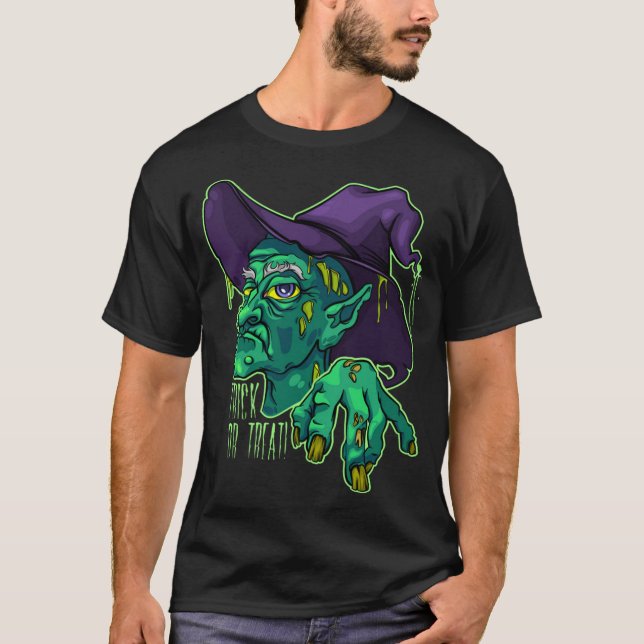 Den läskläskiga häxhalloween t shirt (Framsida)