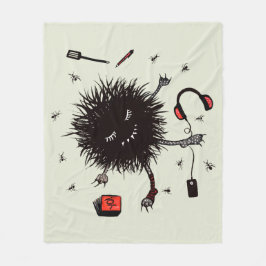 Den lata dagen kopplar av monster och dagdrömmer fleecefilt