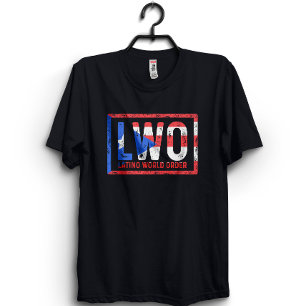 Den latinska världsordningen Puerto Rico blå och r T Shirt