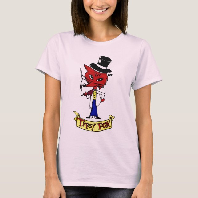 Den lätt berusade räven III Spagetti fäster Tee Shirt (Framsida)