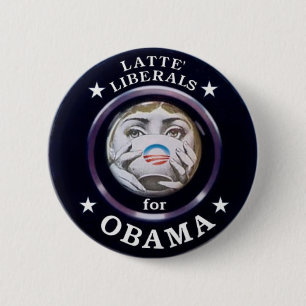 Den Latte liberal person för Obama klämmer fast Knapp
