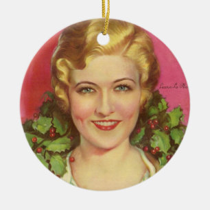 Den Laura LaPlante tidskriften 1929 täcker. Julgransprydnad Keramik
