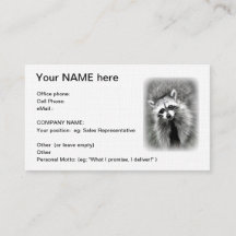 Den le raccoonvisitkorten