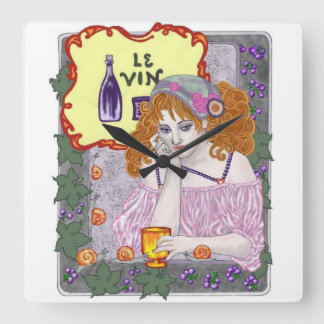 Den Le Vin Igen väggen tar tid på Fyrkantig Klocka