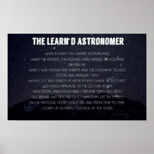 Den Learn'd astronomaffischen Poster