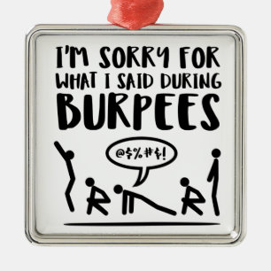 Den ledsna konditionen sade Burpees Julgransprydnad Metall