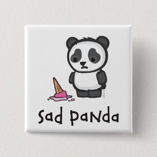 Den ledsna pandaen knäppas knapp