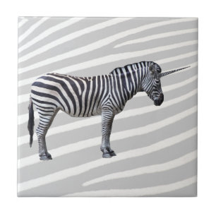 Den ledsna sebraunicornen belägger med tegel kakelplatta