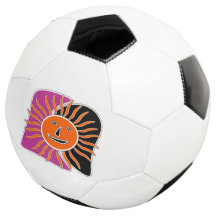 Den leende fotboll sol ansikte