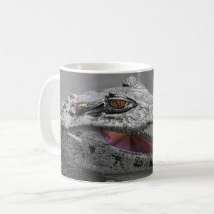 Den leende krokodilen och flugorna kaffemugg