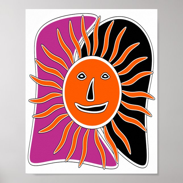 Den leende sol ansikte poster (Framsidan)