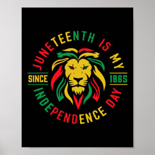Den lejona afrikanska retro Junetelfte är min själ Poster