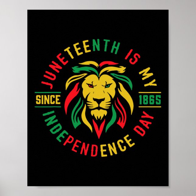 Den lejona afrikanska retro Junetelfte är min själ Poster (Framsidan)