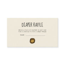 Den lejona babyduschen Diaper Raffle biljett