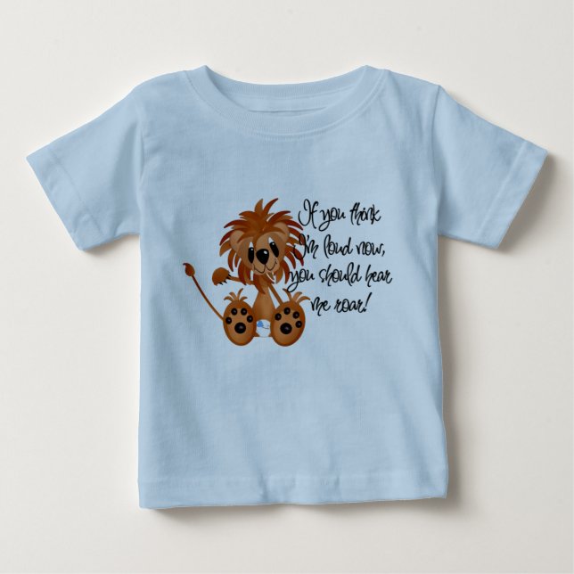 Den lejona babyen hör mig vråla Tshirts och gåvor (Framsida)