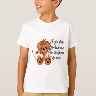 Den lejona babyen hör mig vråla Tshirts och gåvor