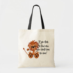 Den lejona babyen hör mig vråla Tshirts och gåvor Tygkasse