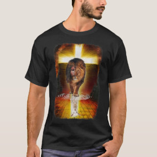 Den Lejona och den kristne Jesus Kristus Kor T Shirt