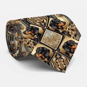 Den lekfulla hundälskaren Dachshund-daddy slips
