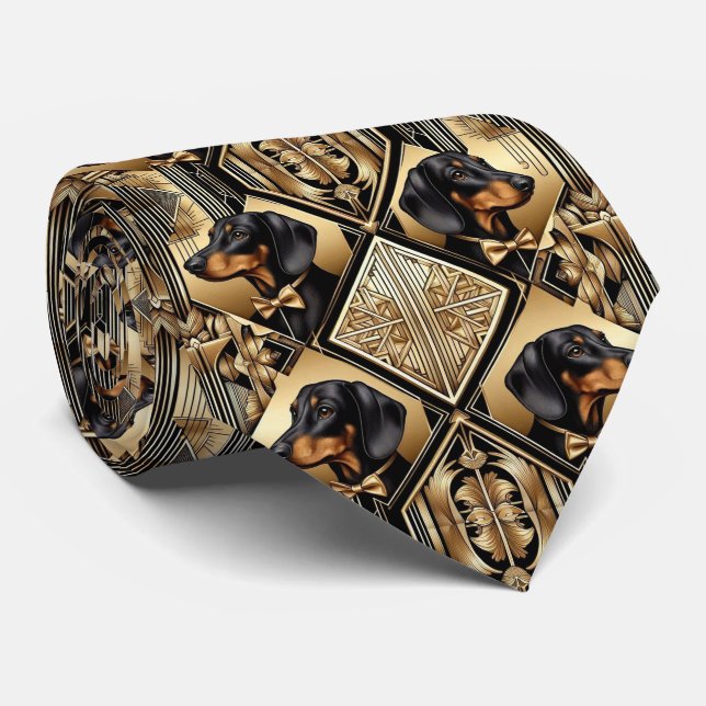 Den lekfulla hundälskaren | Dachshund-daddy slips (Rullad)