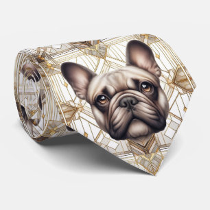 Den lekfulla hundälskaren   Fransk Bulldog Hund Pa Slips